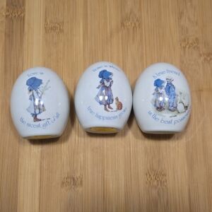 Set of 3 HOLLY HOBBIE Blue Girl Holly hobby eggs